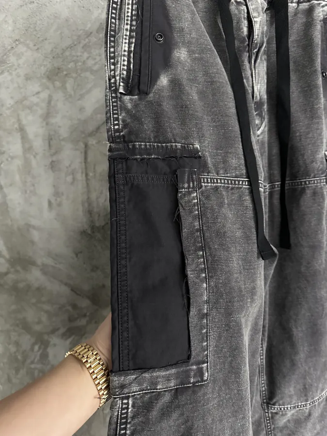 Maison MIHARA YASUHIRO Vintage Washed Knife Pocket Wide Leg Trousers