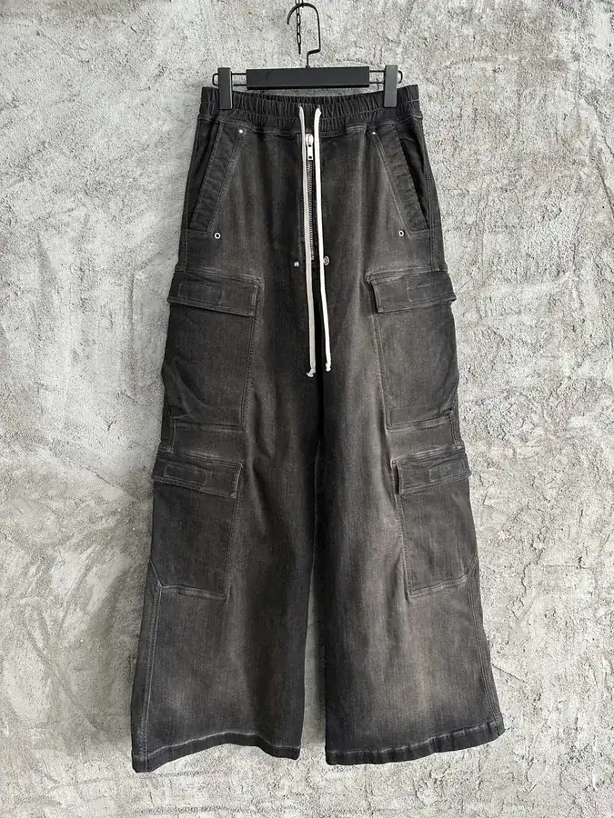 Rick Owens DEKSHDW 2023SS Work Pant with Cement Grey Color