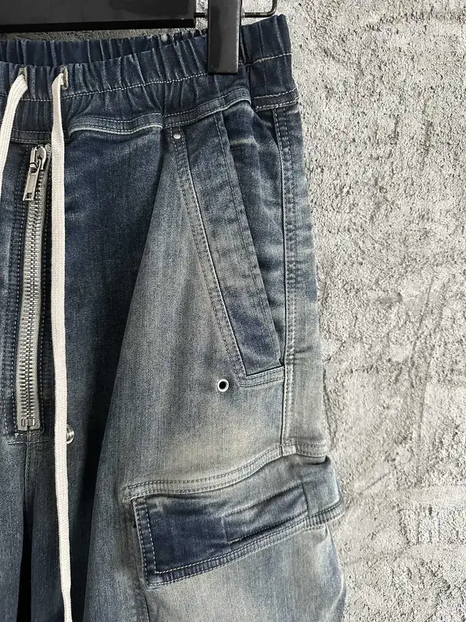 Rick Owens DEKSHDW 2023SS Blue Workwear Flare Pants