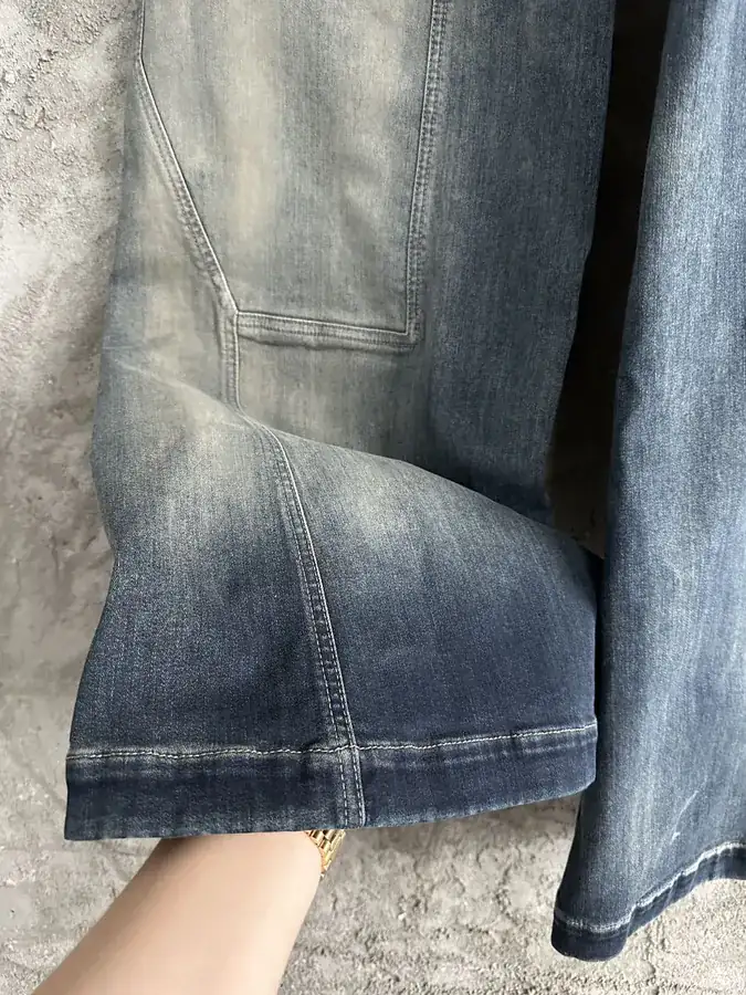 Rick Owens DEKSHDW 2023SS Blue Workwear Flare Pants