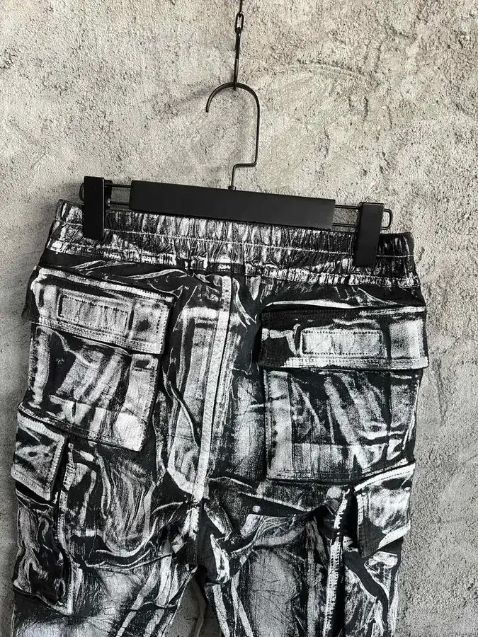 Rick Owens Drkshdw 2023SS Coated Ink Print Workwear Jeans