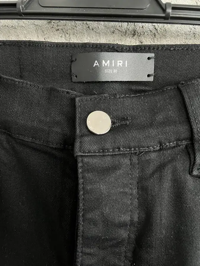 AMIRI 2023SS Drilled Distressed Jeans Pants with Custom Fit