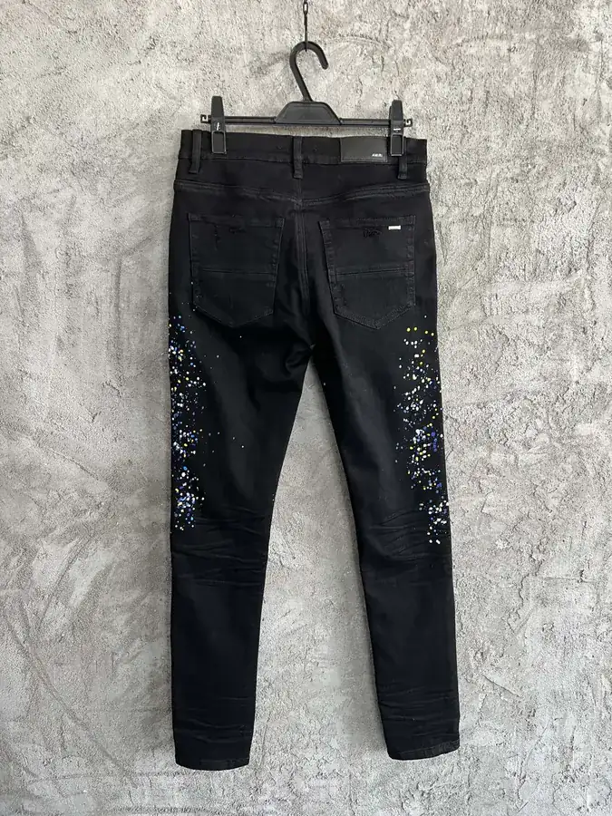 AMIRI 2023SS Drilled Distressed Jeans Pants with Custom Fit