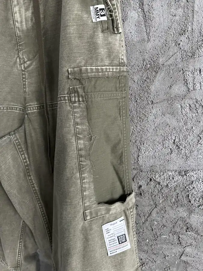 Maison MIHARA YASUHIRO Water Damaged Denim Wide Leg Trousers