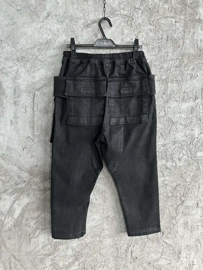 RICK OWENS DEKSHDW 2024SS Seven Quarter Pant with Custom Logo Tassel