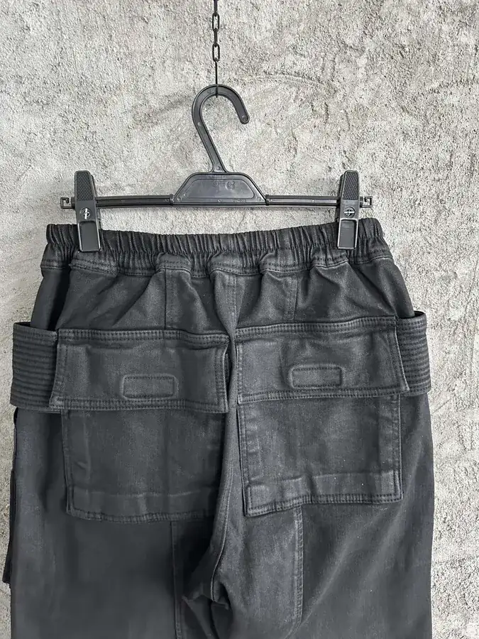RICK OWENS DEKSHDW 2024SS Seven Quarter Pant with Custom Logo Tassel