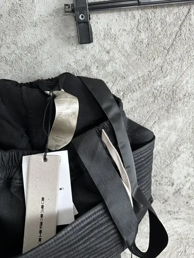 RICK OWENS DEKSHDW 2024SS Seven Quarter Pant with Custom Logo Tassel