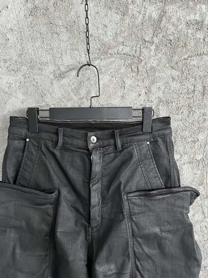 Rick Owens 2024SS Cargo Shorts with Custom Denim Fabric