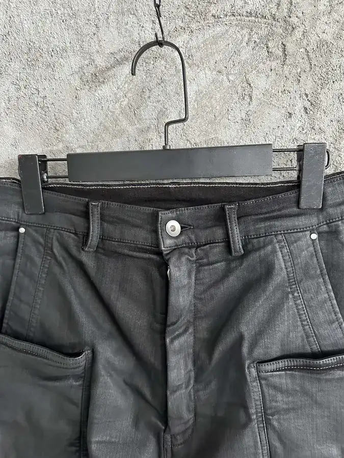 Rick Owens 2024SS Cargo Shorts with Custom Denim Fabric