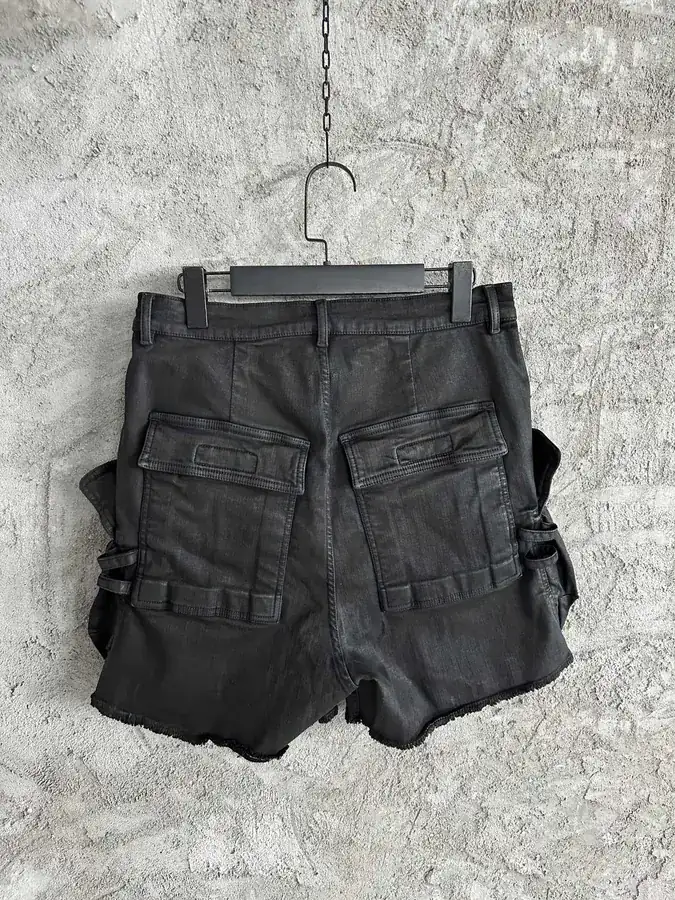 Rick Owens 2024SS Cargo Shorts with Custom Denim Fabric