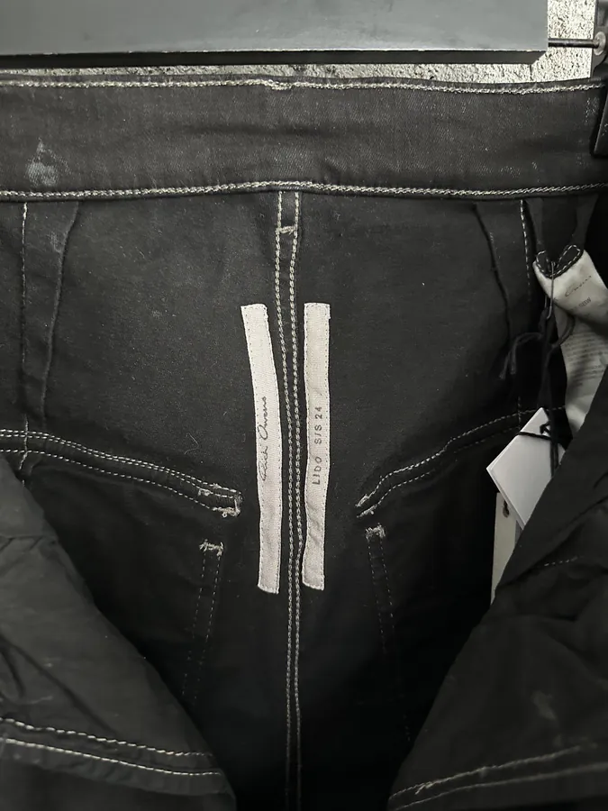 Rick Owens 2024SS Cargo Shorts with Custom Denim Fabric