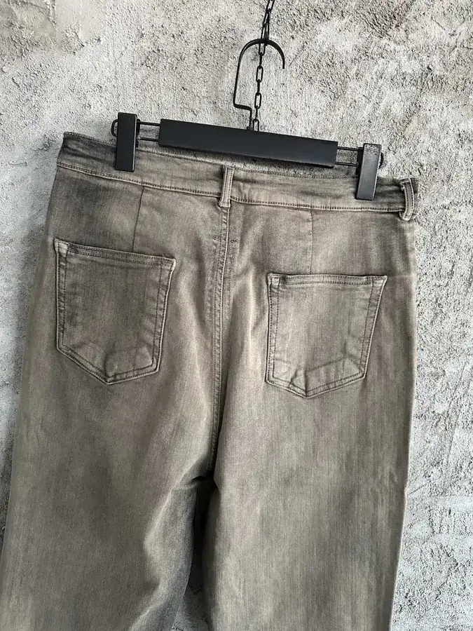 Rick Owens DEKSHDW Flare Pants in Oxblood Washed