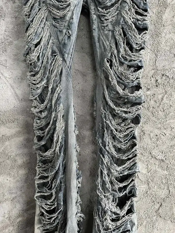 Rick Owens Dekshdw 2023SS Destroyed Wide Leg Trousers