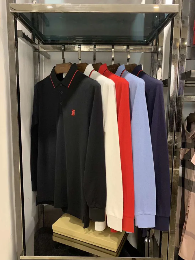 Bu Men's New Long Sleeve T Shirt with Exclusive Logo Pattern