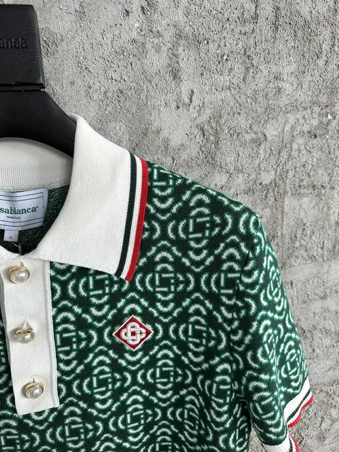 CASABLANCA 2023SS Embroidered Polo Shirt