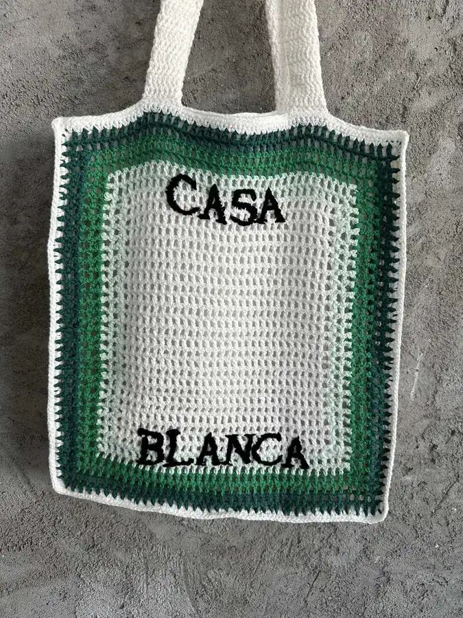 CASABLANCA 2024SS Handmade Knit Tote
