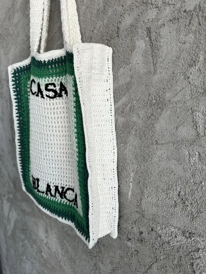 CASABLANCA 2024SS Handmade Knit Tote