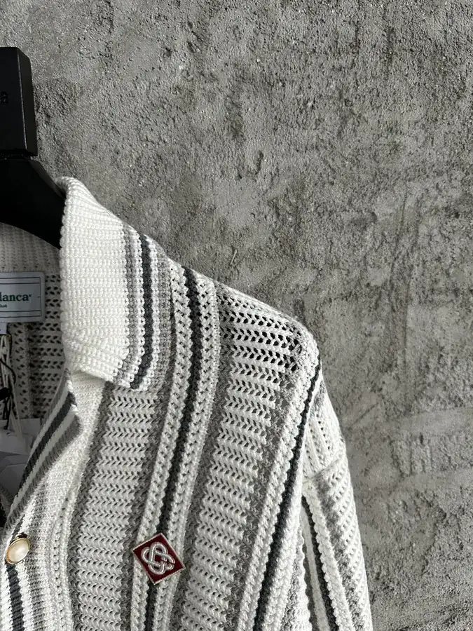 CASABLANCA 2024SS Gray Vertical Striped Blazer
