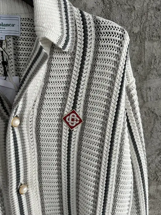 CASABLANCA 2024SS Gray Vertical Striped Blazer