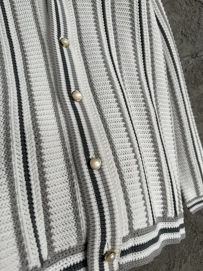 CASABLANCA 2024SS Gray Vertical Striped Blazer