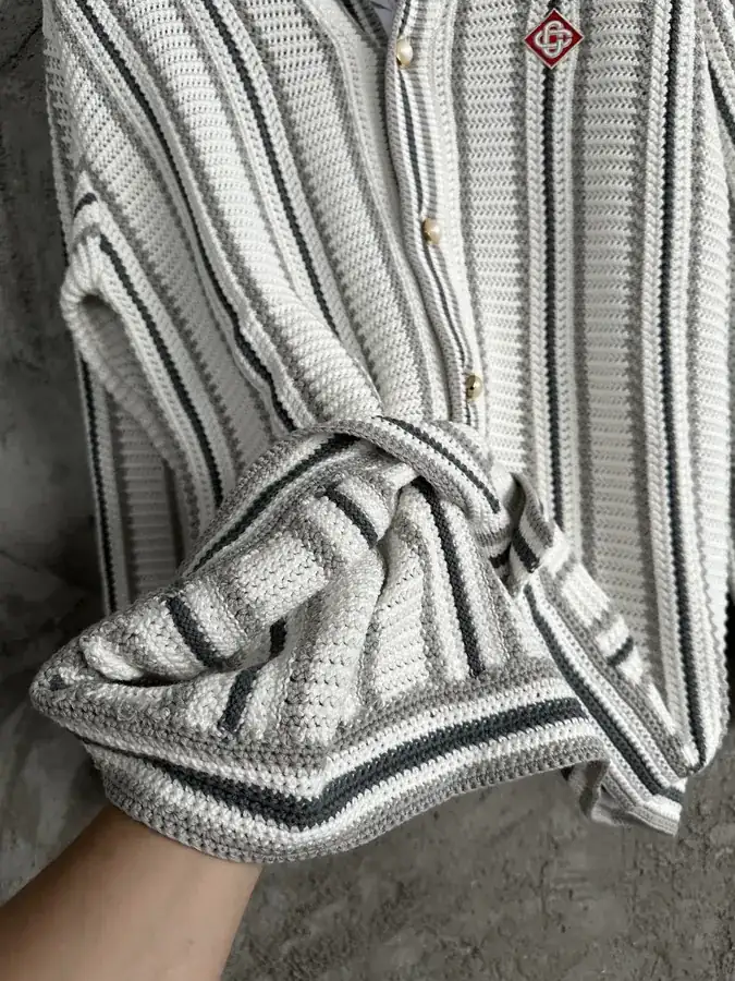 CASABLANCA 2024SS Gray Vertical Striped Blazer