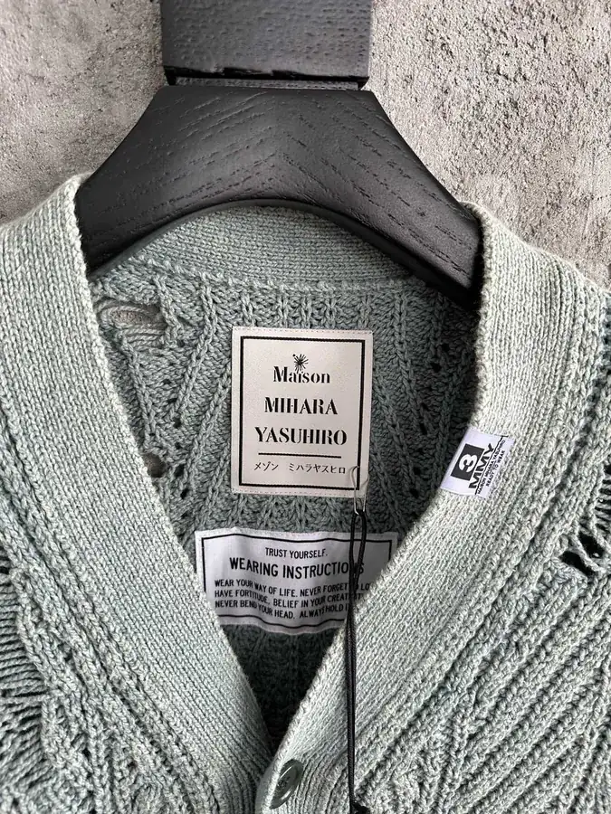 Maison MIHARA YASUHIRO 2024SS Handmade Ripped Vintage Cardigan