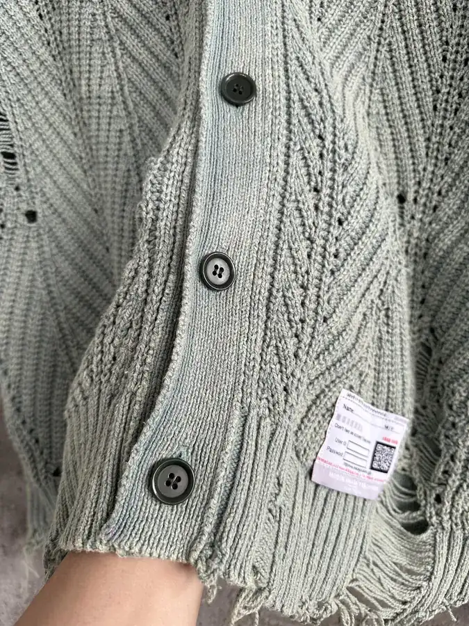 Maison MIHARA YASUHIRO 2024SS Handmade Ripped Vintage Cardigan