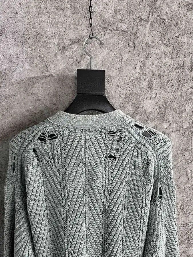 Maison MIHARA YASUHIRO 2024SS Handmade Ripped Vintage Cardigan