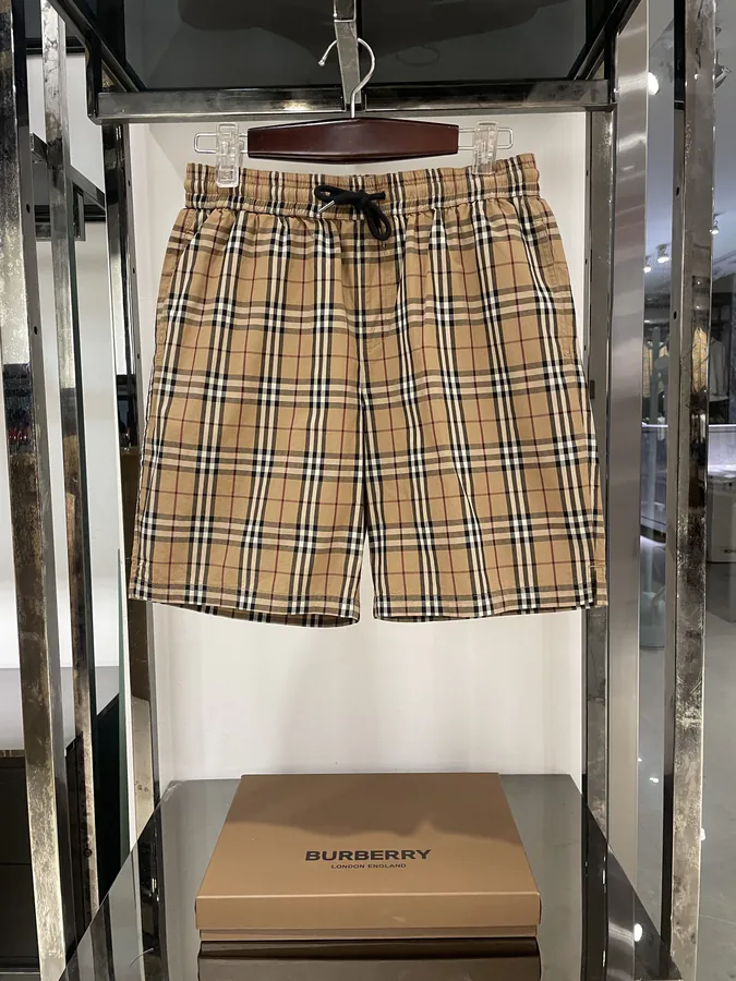 GBR Vintage Fine Check Calfskin Men's Shorts