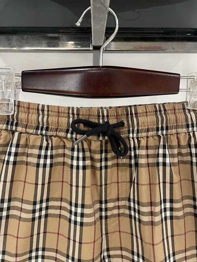 GBR Vintage Fine Check Calfskin Men's Shorts