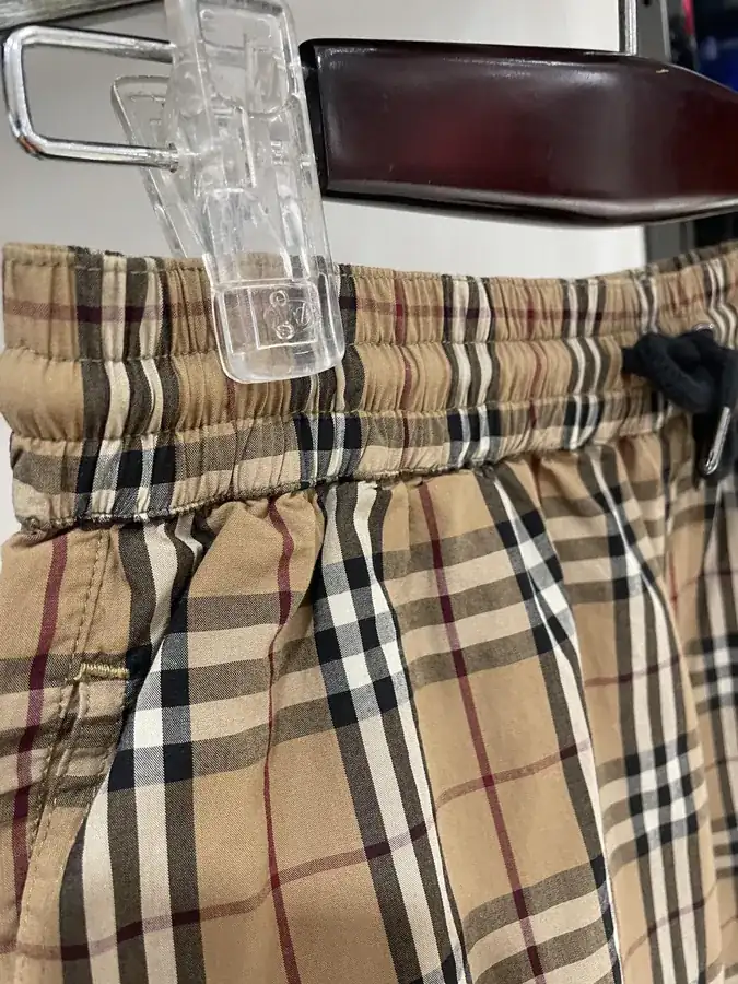 GBR Vintage Fine Check Calfskin Men's Shorts