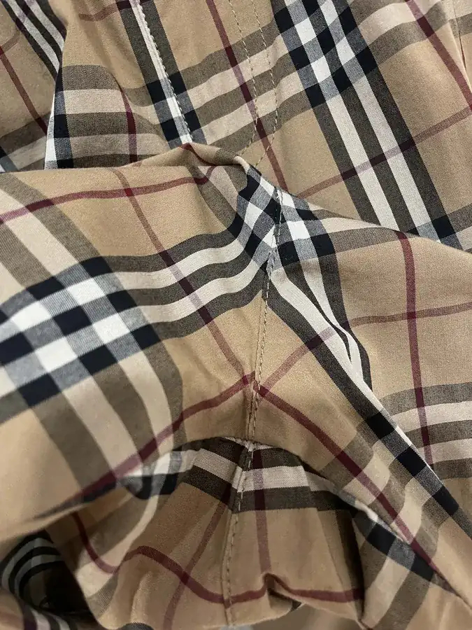GBR Vintage Fine Check Calfskin Men's Shorts