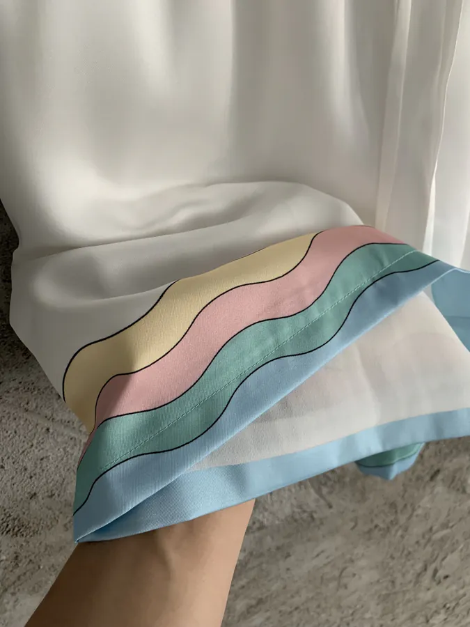 CASABLANCA 2024SS Silk Shorts with Glass House Print
