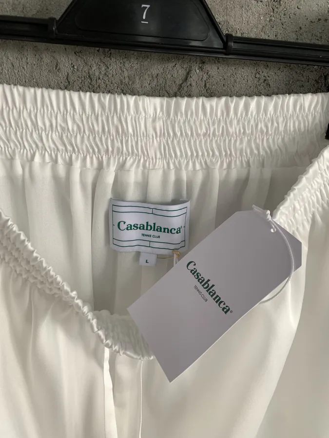 CASABLANCA 2024SS Silk Shorts with Glass House Print