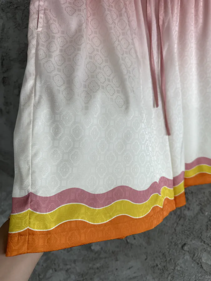 Casablanca 2023SS Logo Print Silk Shorts