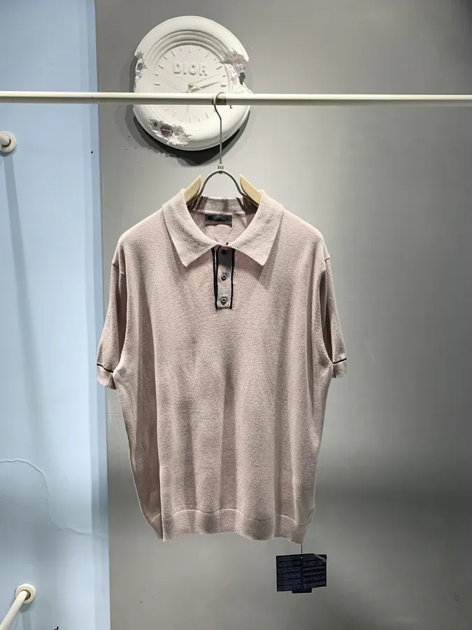 P205 PRD Embellished Wool Blend Polo Shirt