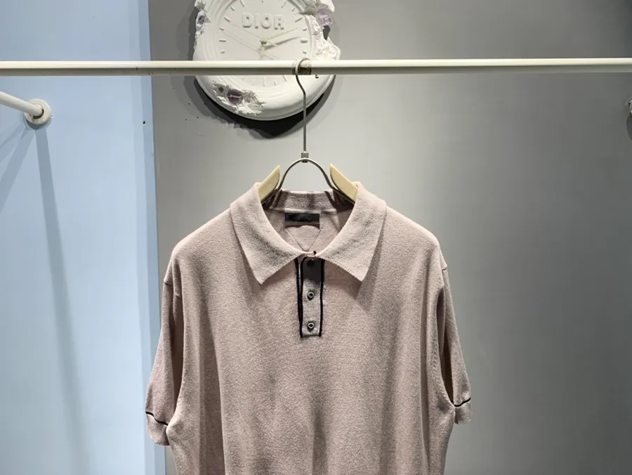 P205 PRD Embellished Wool Blend Polo Shirt