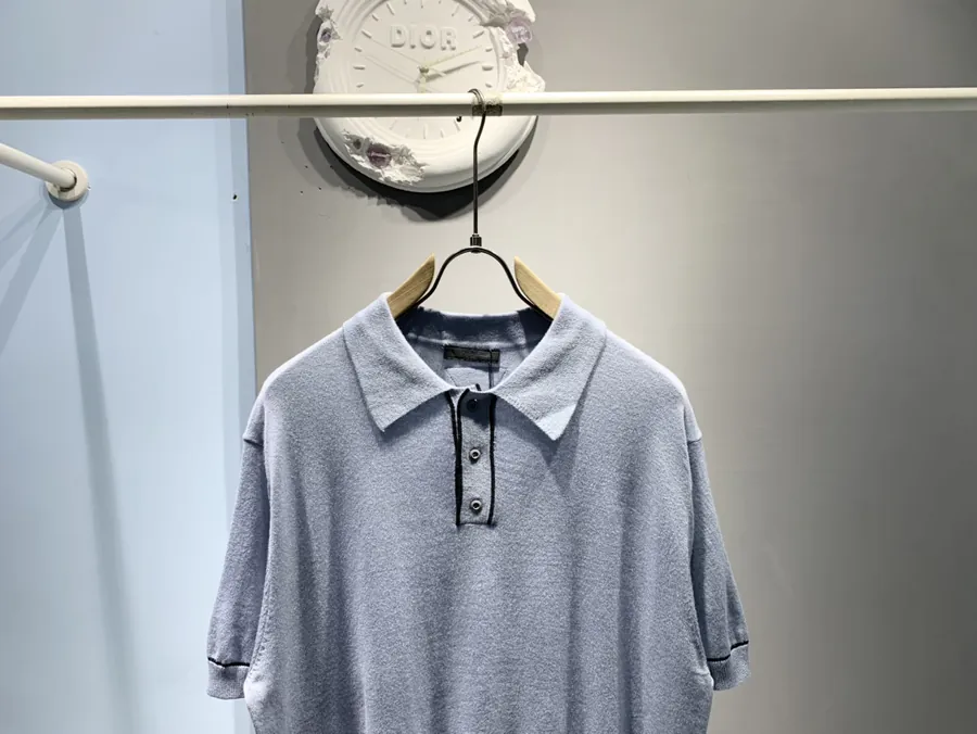 P205 PRD Embellished Wool Blend Polo Shirt