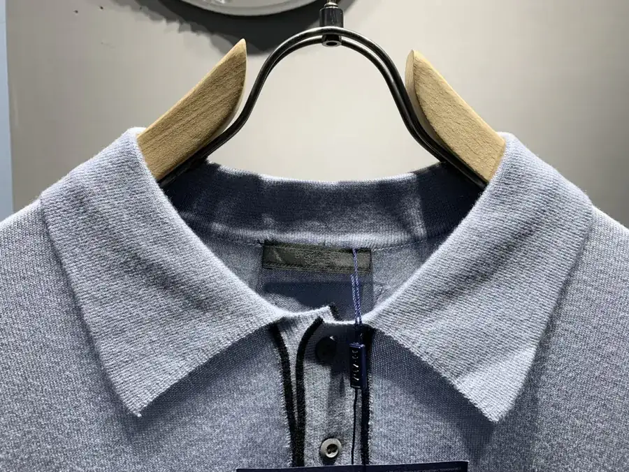 P205 PRD Embellished Wool Blend Polo Shirt