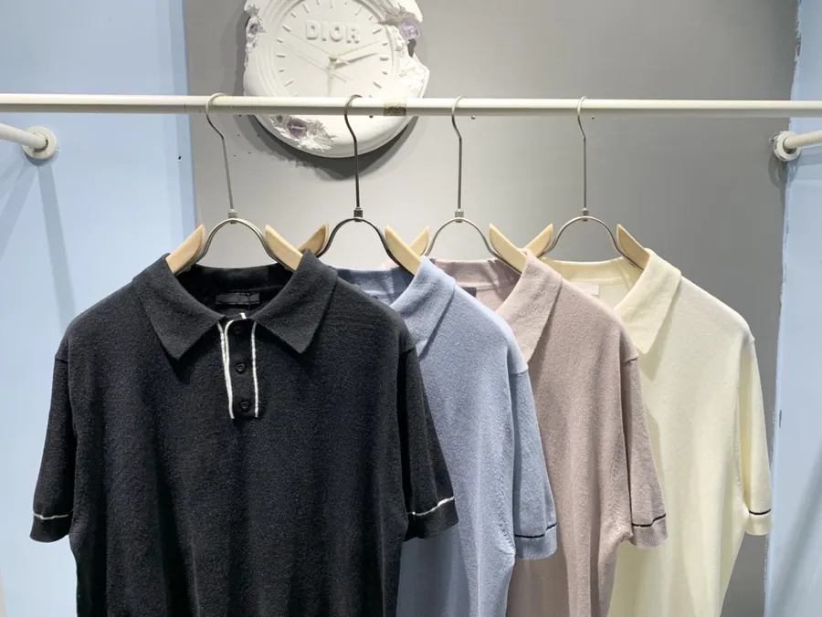 P205 PRD Embellished Wool Blend Polo Shirt