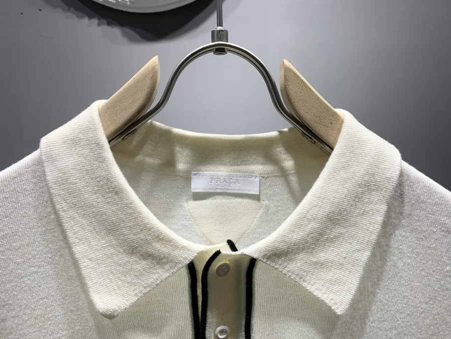 P205 PRD Embellished Wool Blend Polo Shirt