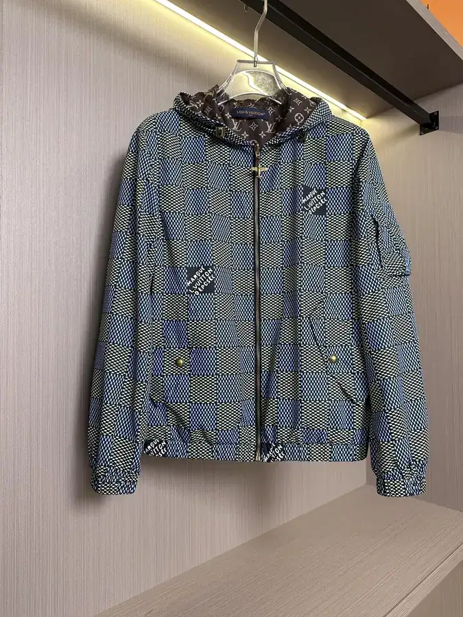 LV Vuitton Men's Fashion Lightweight Double Face Print Jacket
