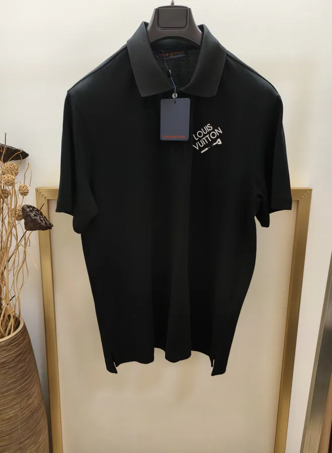 Louis Vuitton Cotton Twill Logo Embroidered Polo Shirt