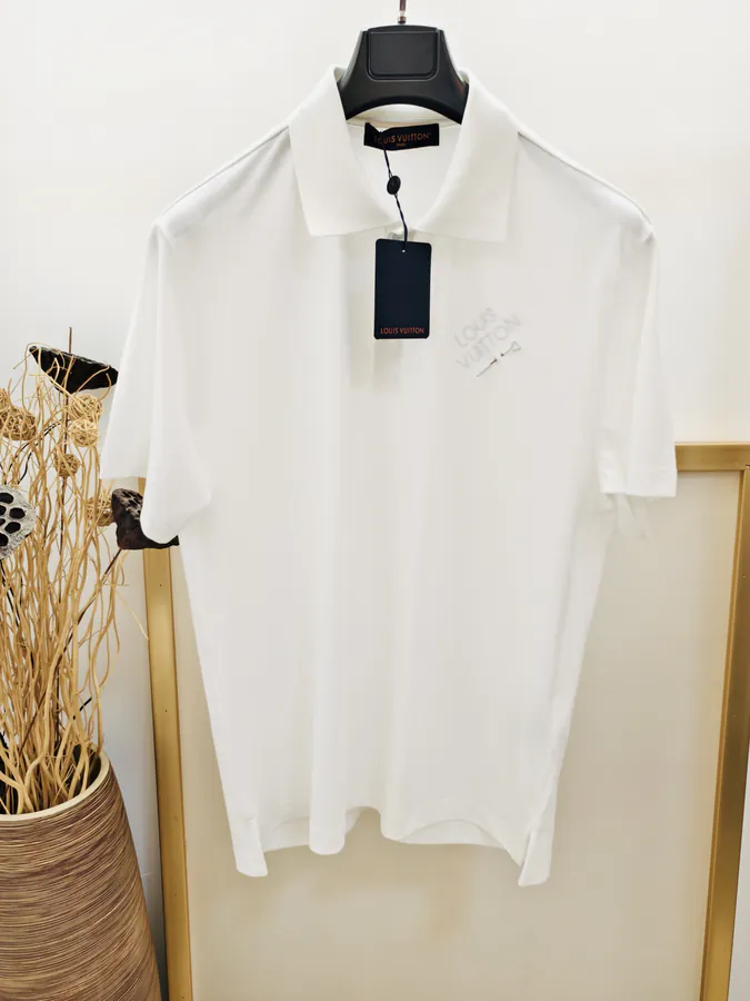 Louis Vuitton Cotton Twill Logo Embroidered Polo Shirt