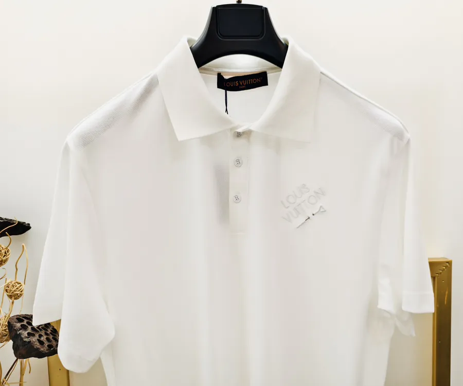 Louis Vuitton Cotton Twill Logo Embroidered Polo Shirt