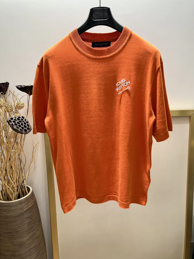 Louis Vuitton Classic Knit T Shirt with Colorful Embroidery