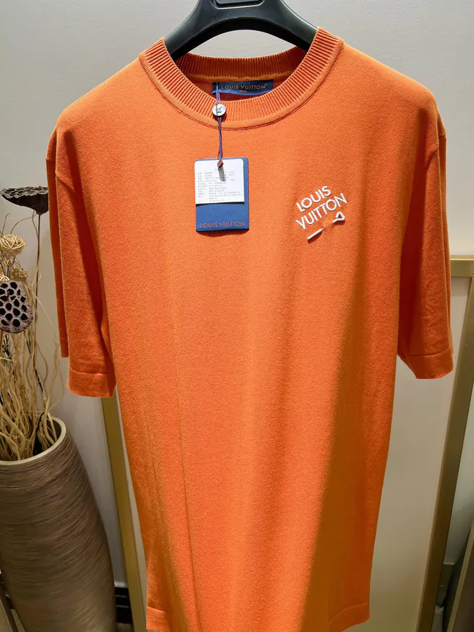Louis Vuitton Classic Knit T Shirt with Colorful Embroidery
