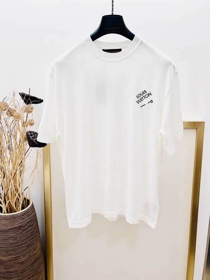 Louis Vuitton Classic Knit T Shirt with Colorful Trim