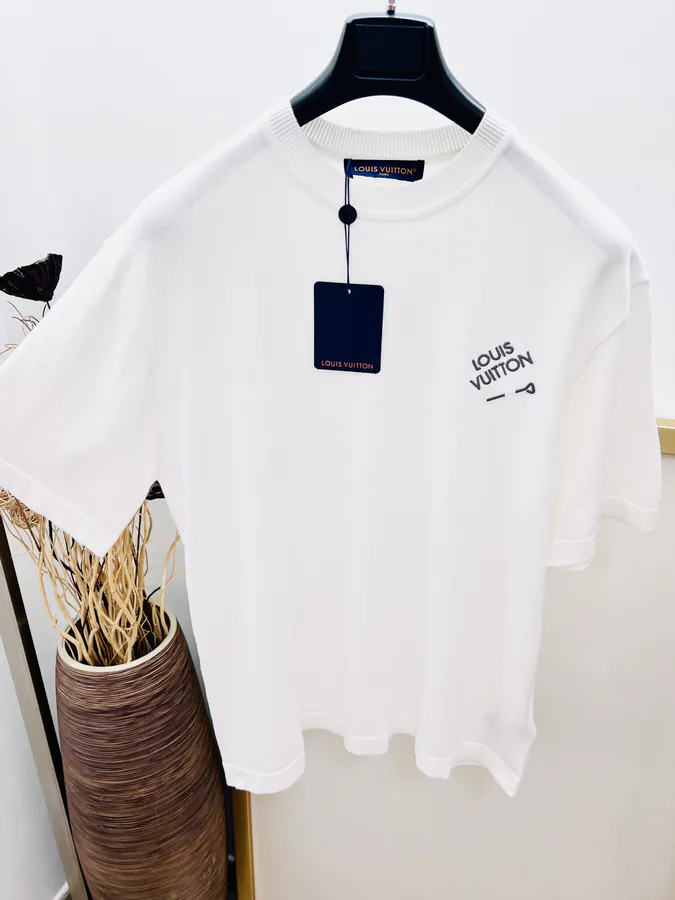 Louis Vuitton Classic Knit T Shirt with Colorful Trim