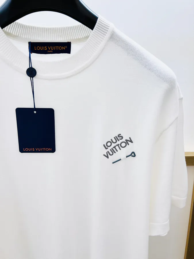 Louis Vuitton Classic Knit T Shirt with Colorful Trim